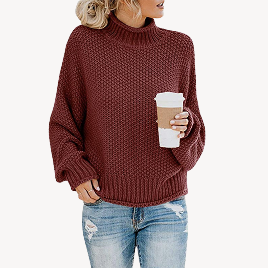 Womens Knit Pullover Sweater Relaxed Fit