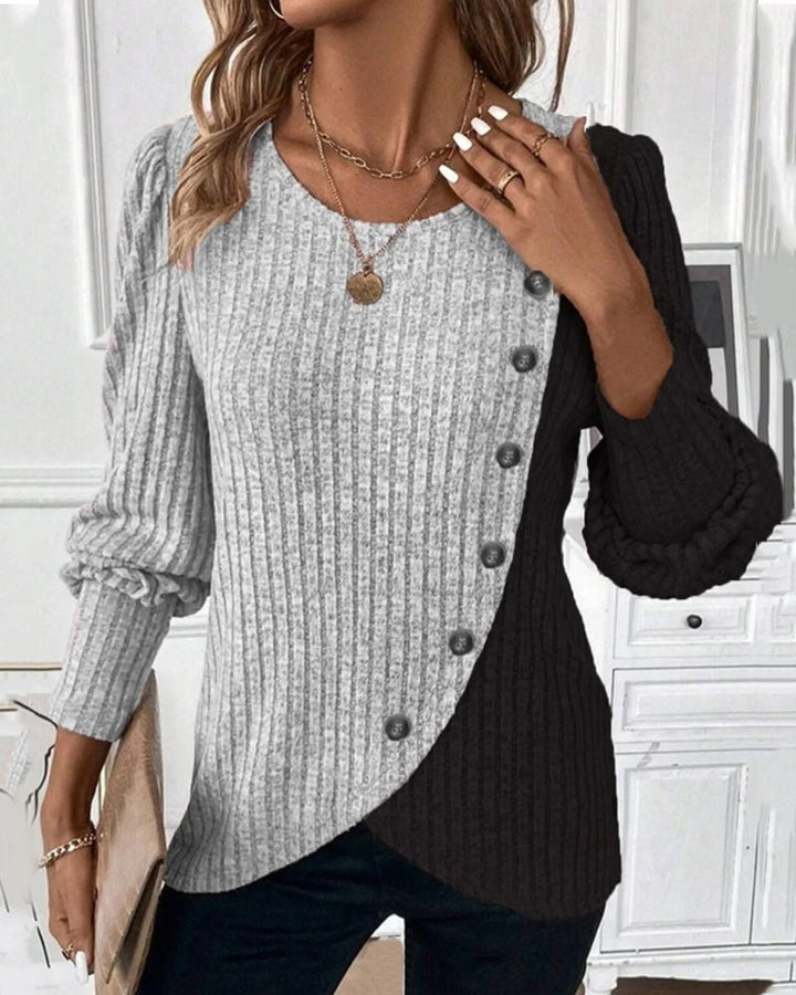 Womens Knit Sweater Wool Blend Cozy Fit with Buttons