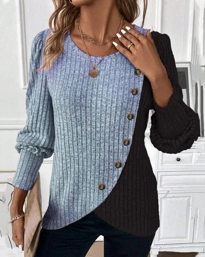 Womens Knit Sweater Wool Blend Cozy Fit with Buttons