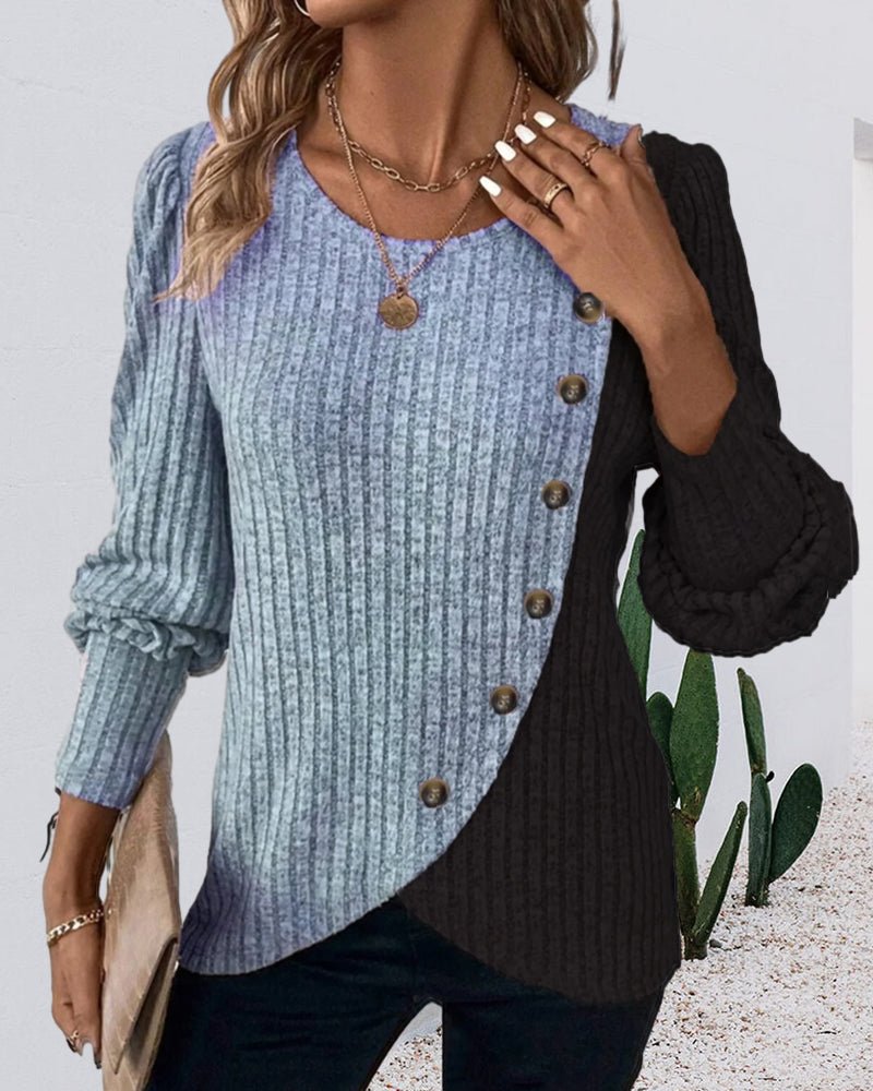 Womens Knit Sweater Wool Blend Cozy Fit with Buttons