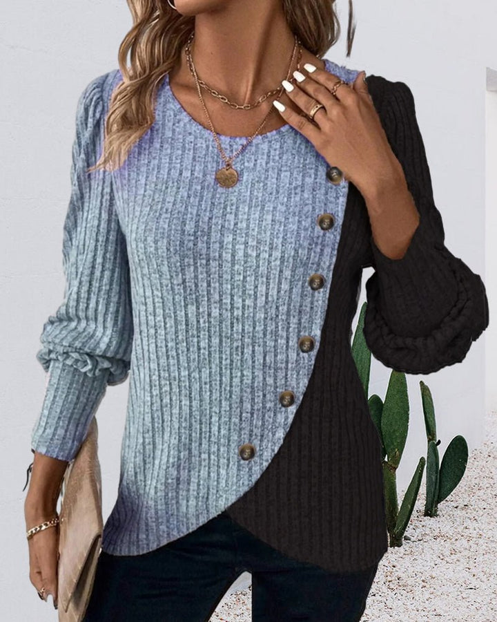 Womens Knit Sweater Wool Blend Cozy Fit with Buttons