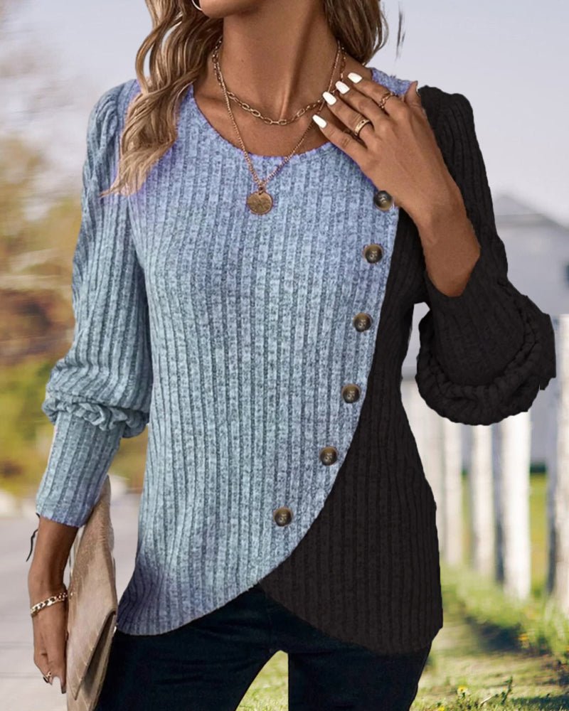 Womens Knit Sweater Wool Blend Cozy Fit with Buttons