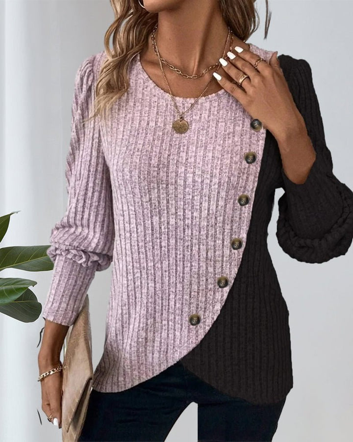 Womens Knit Sweater Wool Blend Cozy Fit with Buttons