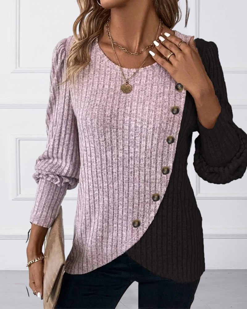 Womens Knit Sweater Wool Blend Cozy Fit with Buttons
