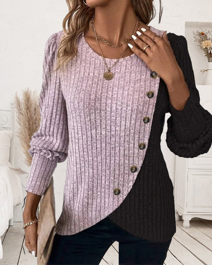 Womens Knit Sweater Wool Blend Cozy Fit with Buttons