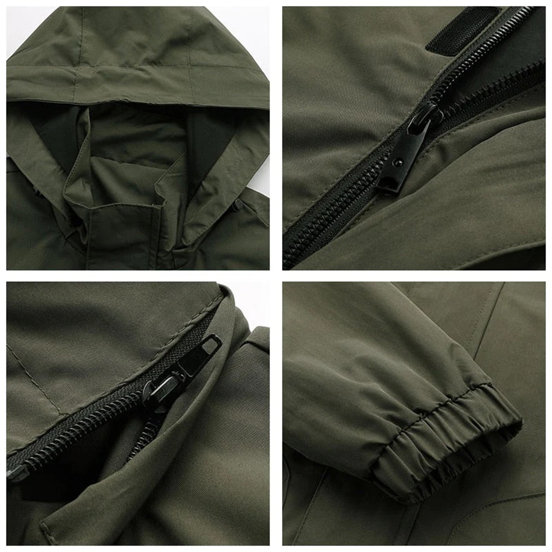 Mens Tactical Outdoor Jacket Weather Resistant Rugged Fit