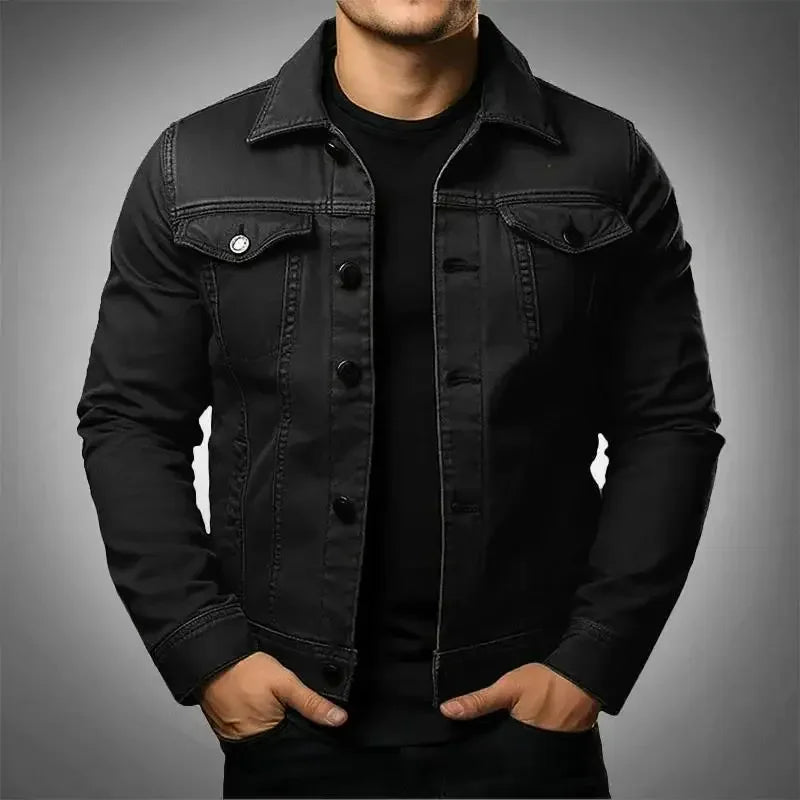 Mens Denim Jacket Cotton Durable Classic Fit - BritishMode