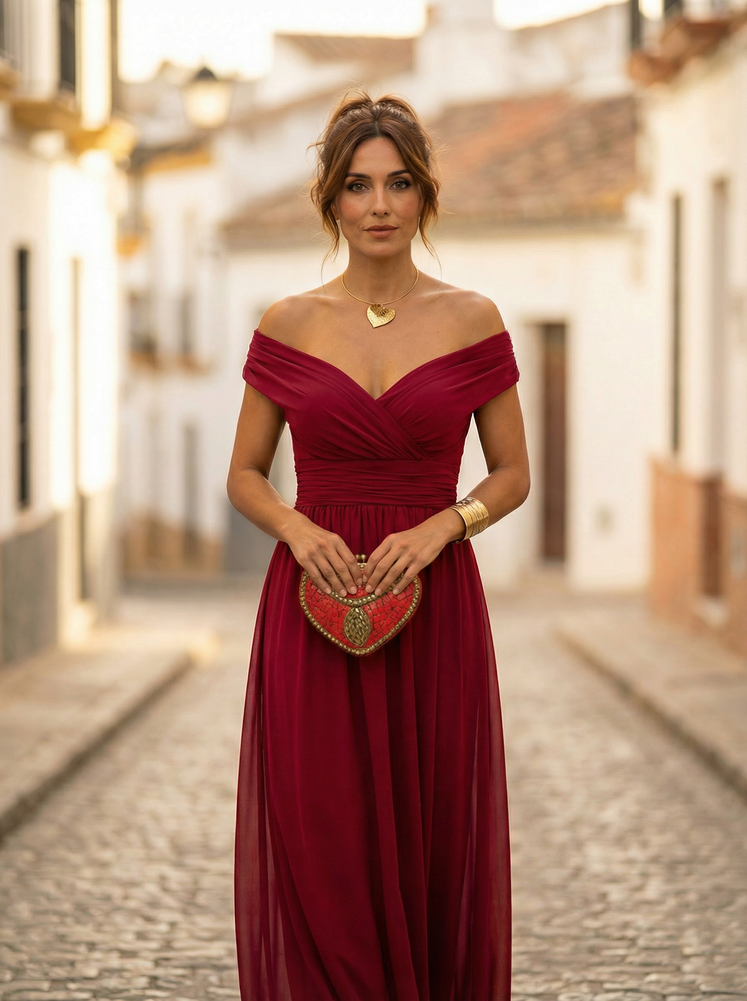 Womens Maxi Dress Chiffon Off Shoulder Ruched Style