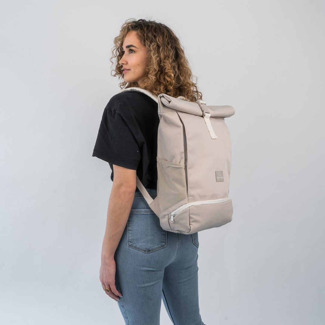 Unisex Rolltop Backpack Urban Style Durable Material