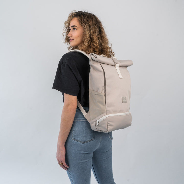 Unisex Rolltop Backpack Urban Style Durable Material