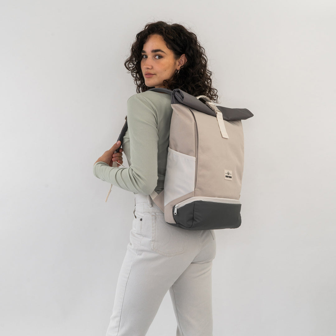 Unisex Rolltop Backpack Urban Style Durable Material