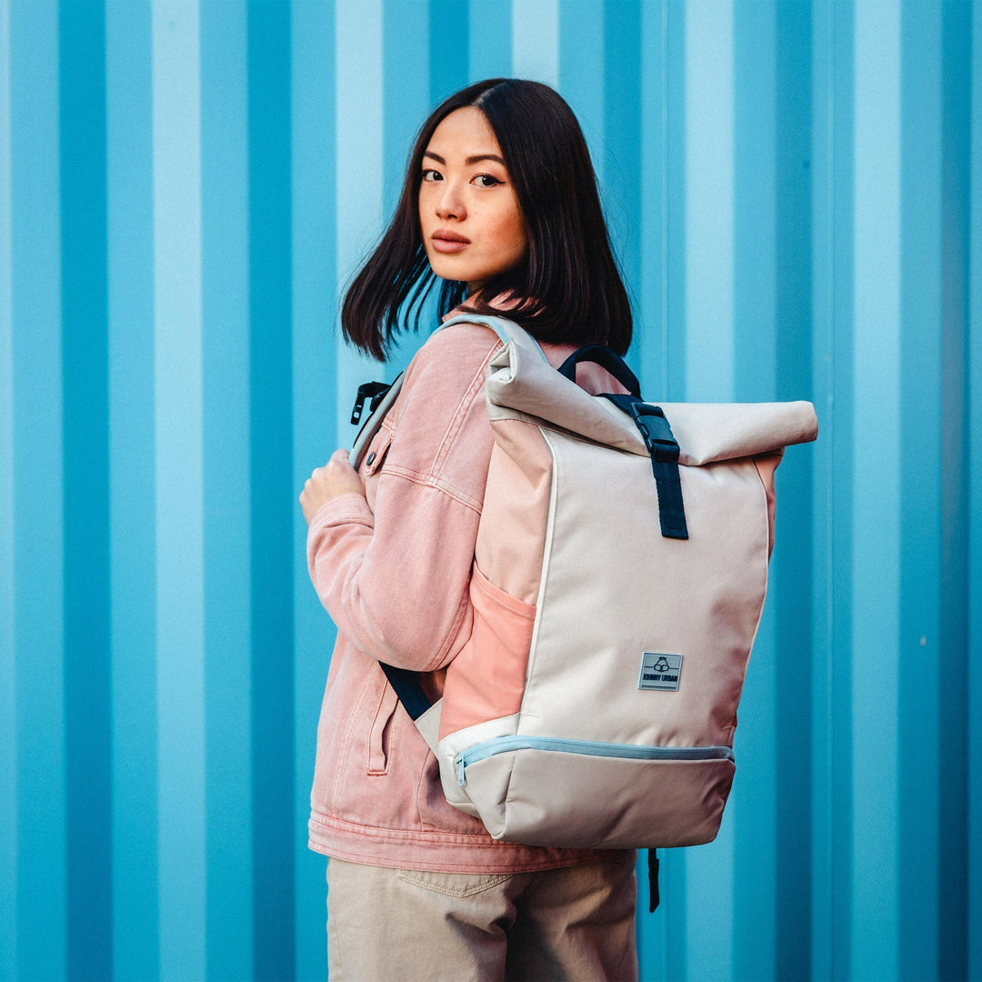 Unisex Rolltop Backpack Urban Style Durable Material