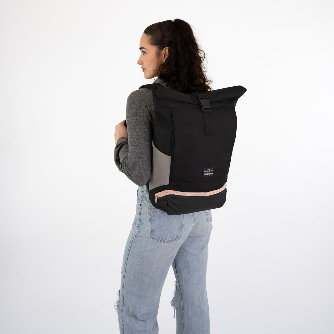 Unisex Rolltop Backpack Urban Style Durable Material