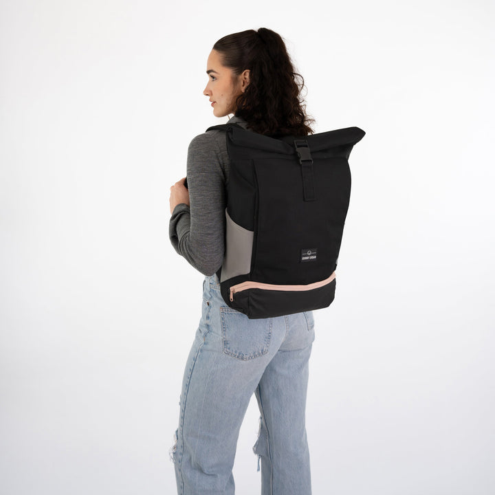 Unisex Rolltop Backpack Urban Style Durable Material