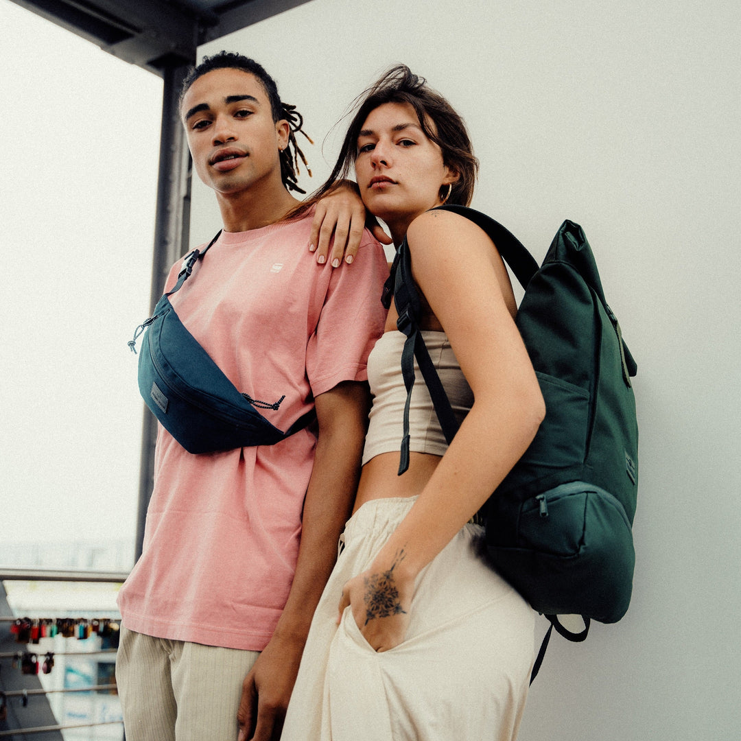 Unisex Rolltop Backpack Urban Style Durable Material