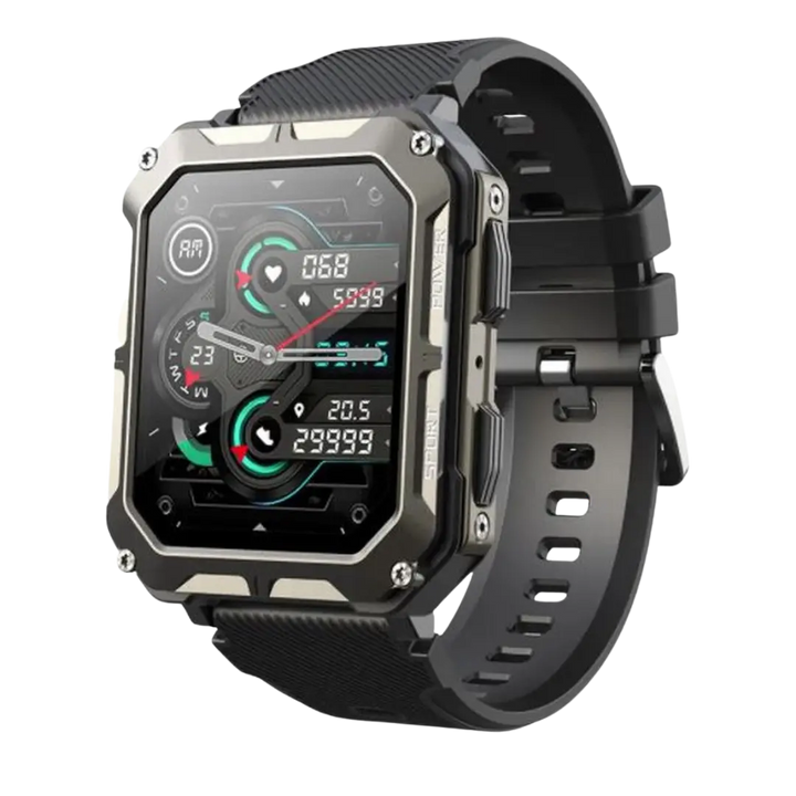 Unisex Rugged Smartwatch with Heart Rate Monitor and Step Tracker - BritishMode