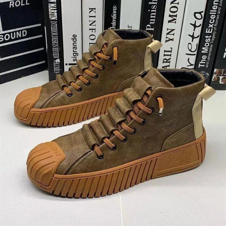 Mens High Top Boots Lace-Up Stylish - BritishMode
