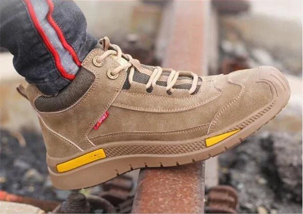Mens Safety Work Boots Steel Toe Orthopedic