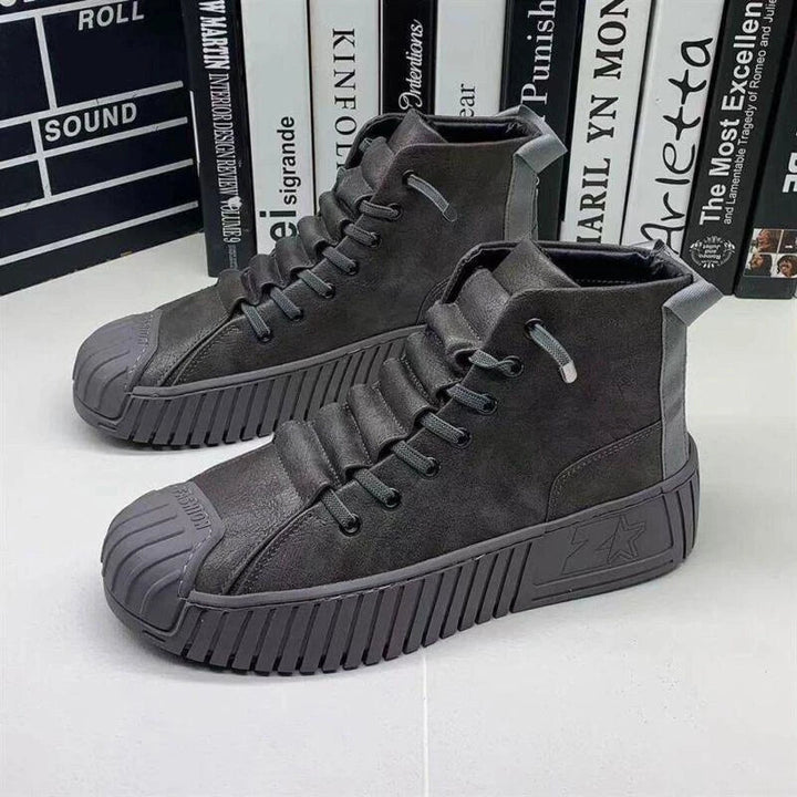 Mens High Top Boots Lace-Up Stylish