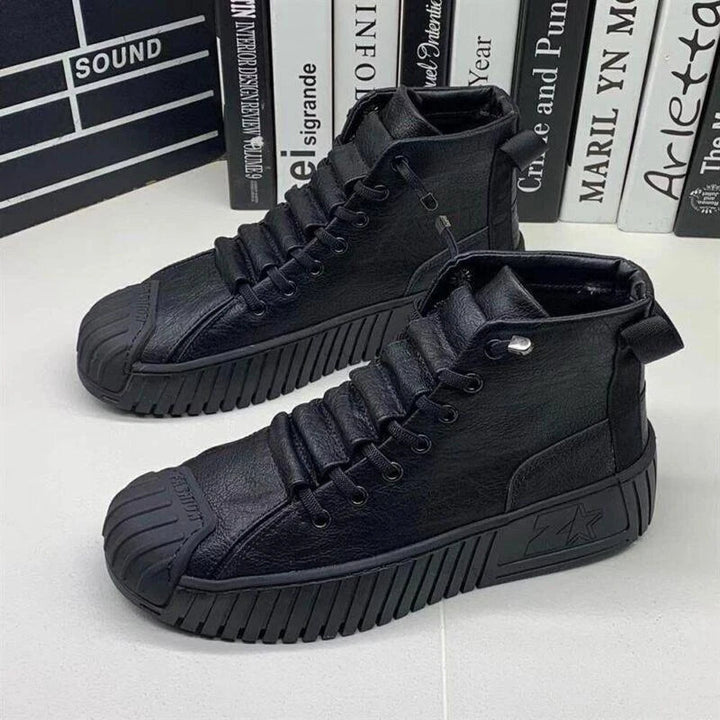 Mens High Top Boots Lace-Up Stylish
