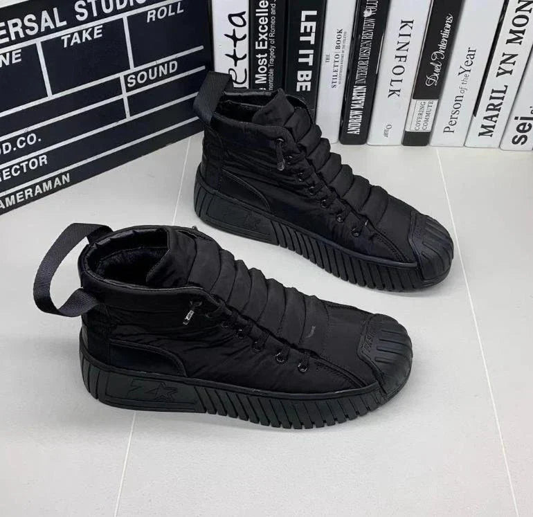 Mens High Top Boots Lace-Up Stylish