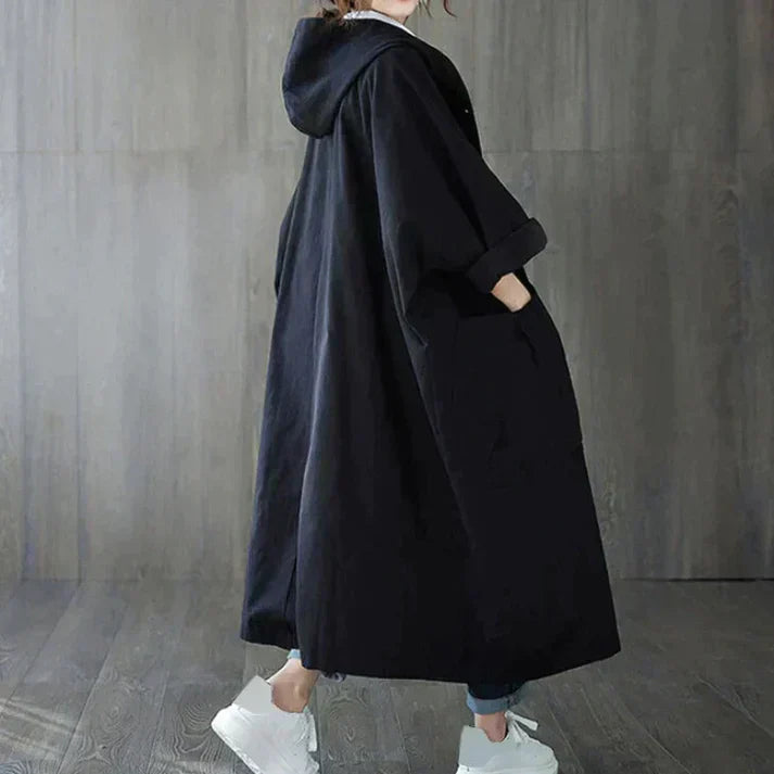 Womens Oversized Trench Coat with Belt Classic Fit