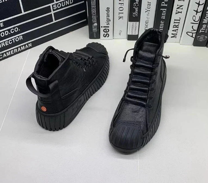 Mens High Top Boots Lace-Up Stylish