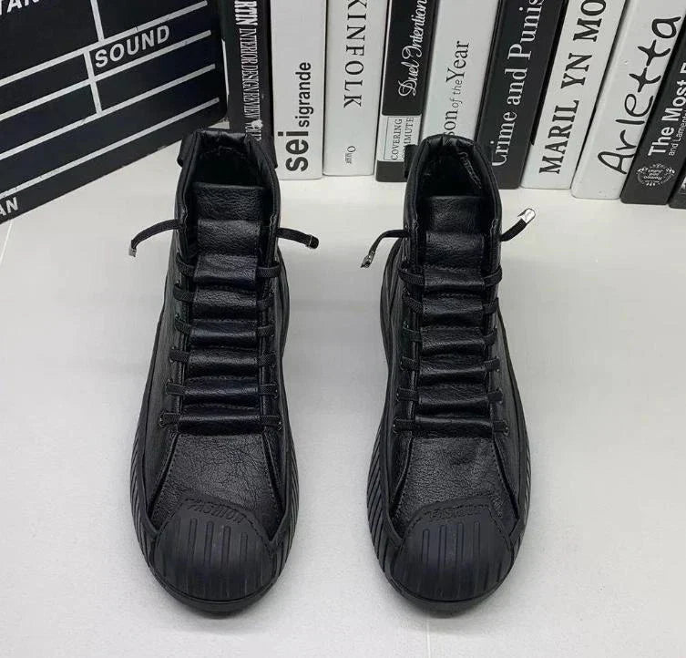 Mens High Top Boots Lace-Up Stylish