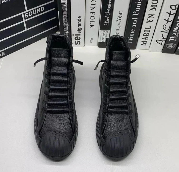 Mens High Top Boots Lace-Up Stylish