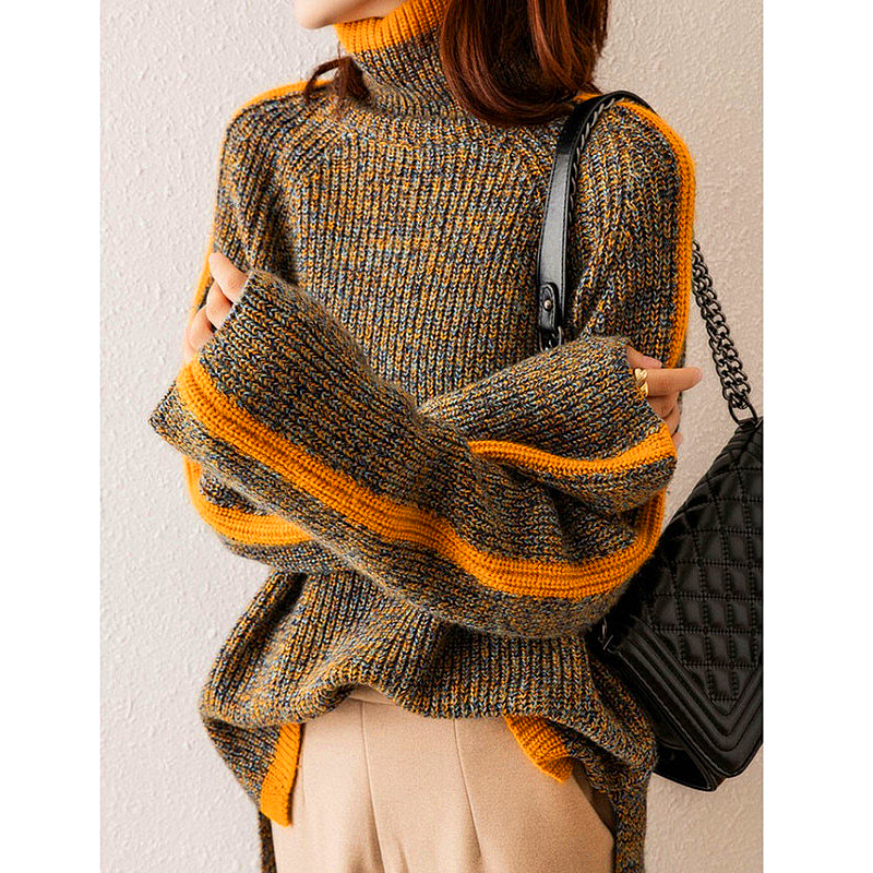 Womens Turtleneck Sweater Cozy Knit Winter Fit
