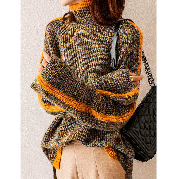 Womens Turtleneck Sweater Cozy Knit Winter Fit