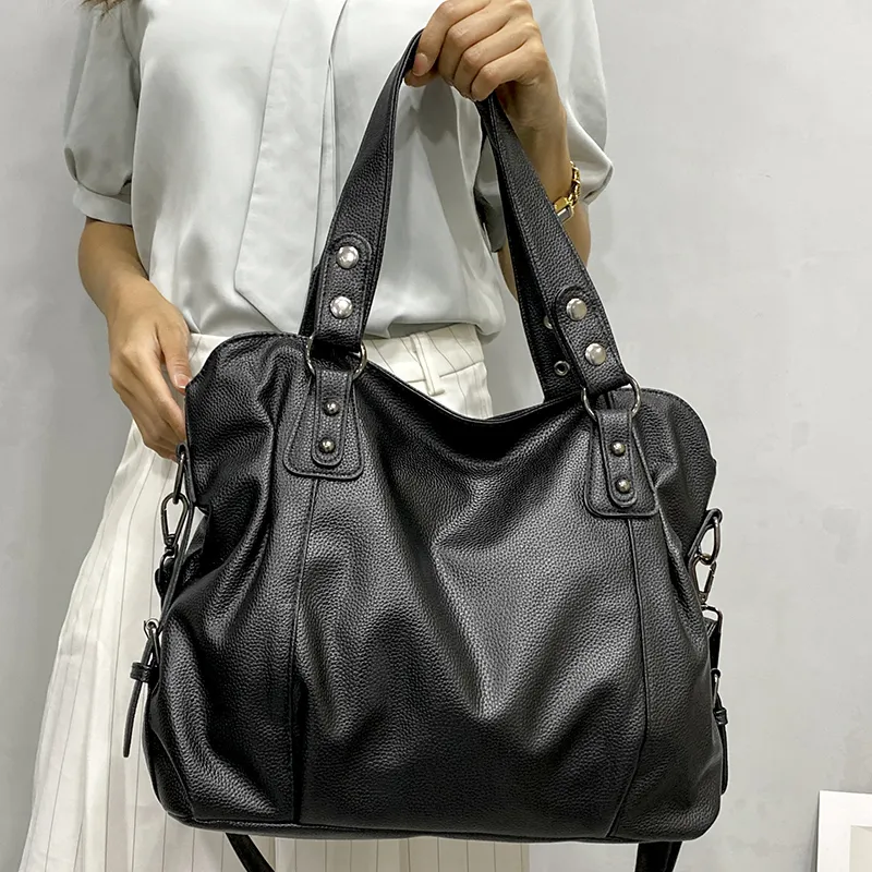 Womens Large Soft Leather Handbag Spacious Design