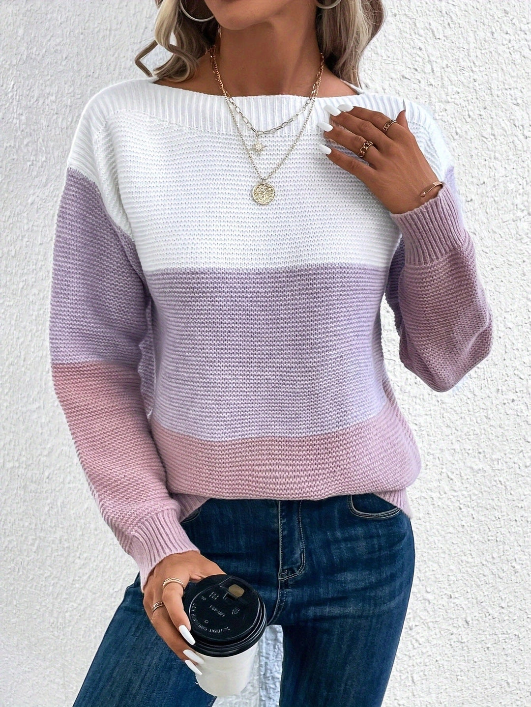 Womens Knit Sweater Cozy Winter Fit