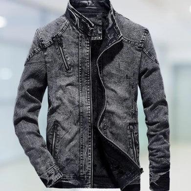 Mens Denim Jacket Cotton Casual Fit