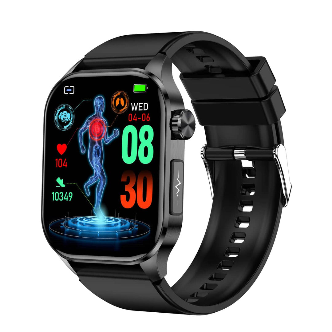 Unisex Smartwatch with ECG Blood Sugar and Blood Pressure Monitoring