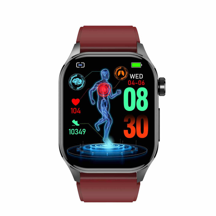 Unisex Smartwatch with ECG Blood Sugar and Blood Pressure Monitoring