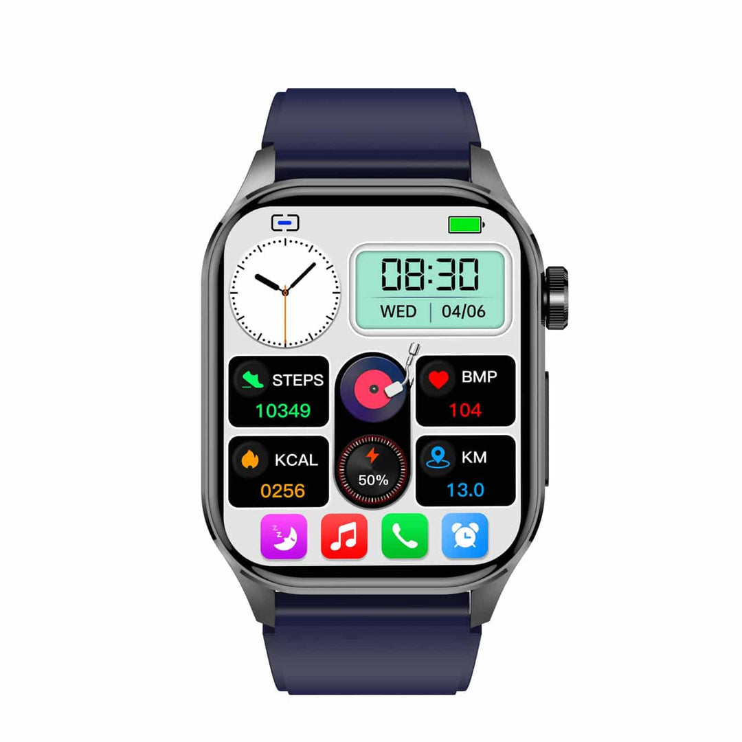 Unisex Smartwatch with ECG Blood Sugar and Blood Pressure Monitoring