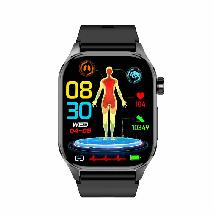 Unisex Smartwatch with ECG Blood Sugar and Blood Pressure Monitoring