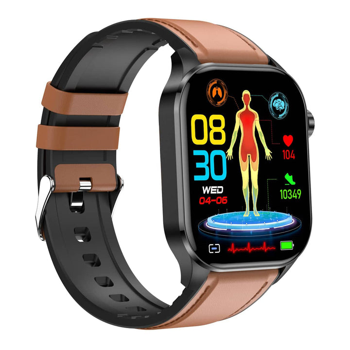 Unisex Smartwatch with ECG Blood Sugar and Blood Pressure Monitoring