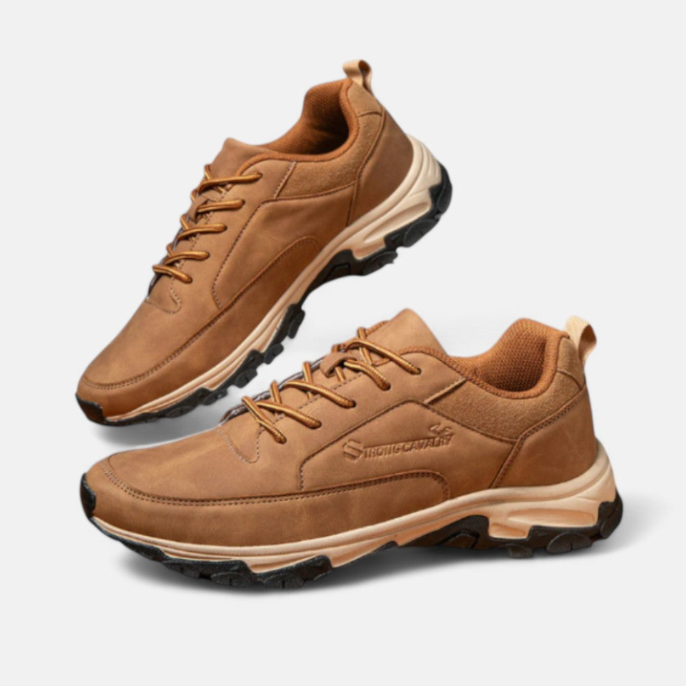 Mens Outdoor Hiking Shoe Breathable Mesh Leather
