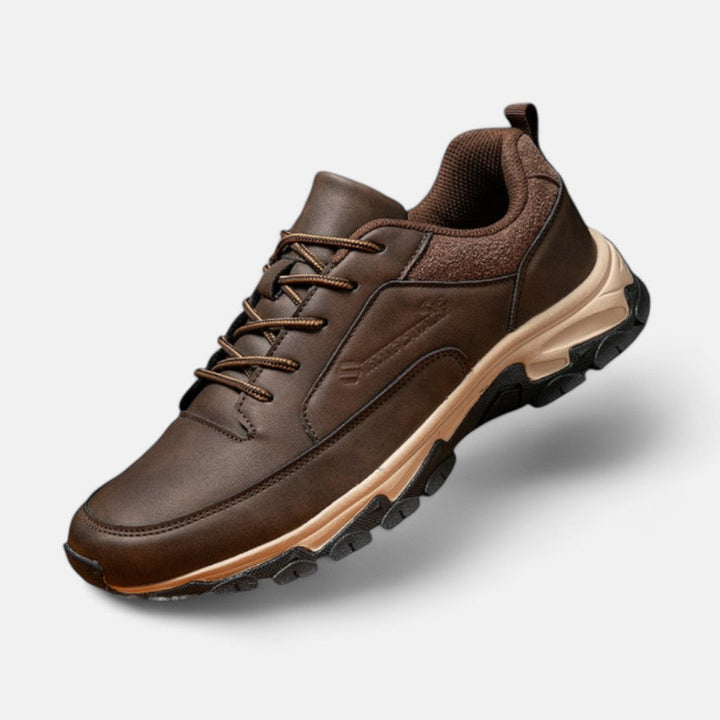 Mens Outdoor Hiking Shoe Breathable Mesh Leather