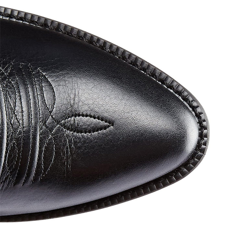 Mens Mid-Calf Leather Cowboy Boots Classic Fit
