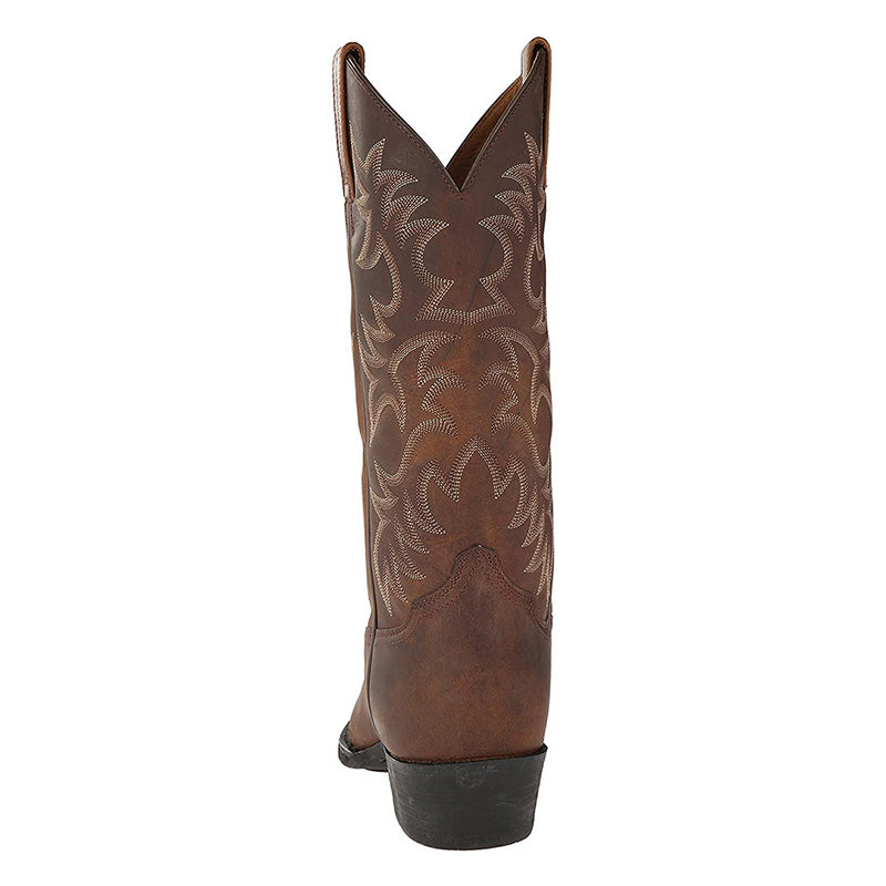 Mens Mid-Calf Leather Cowboy Boots Classic Fit