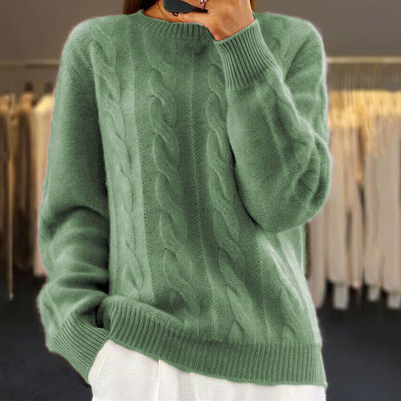 Womens Knit Sweater Cozy Winter Fit