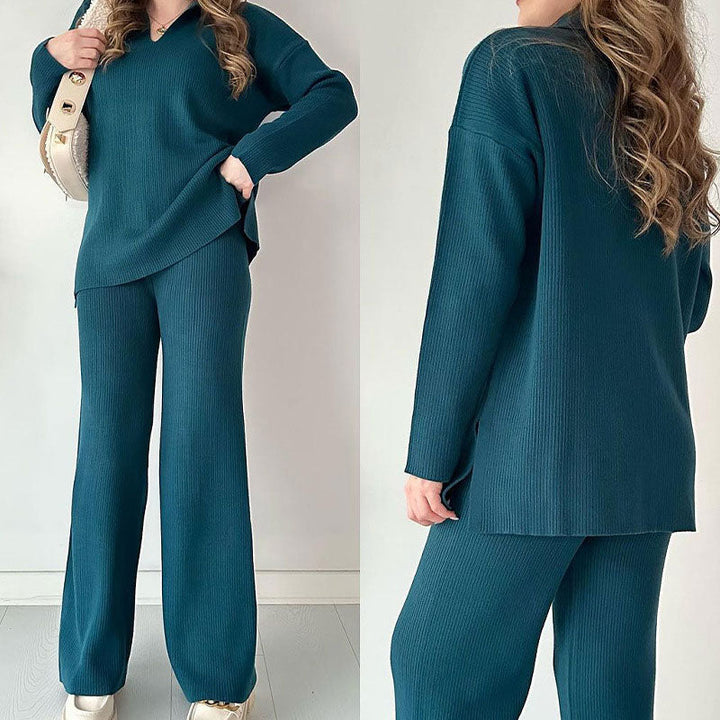Womens Loose Fit Pant Set Comfortable Style