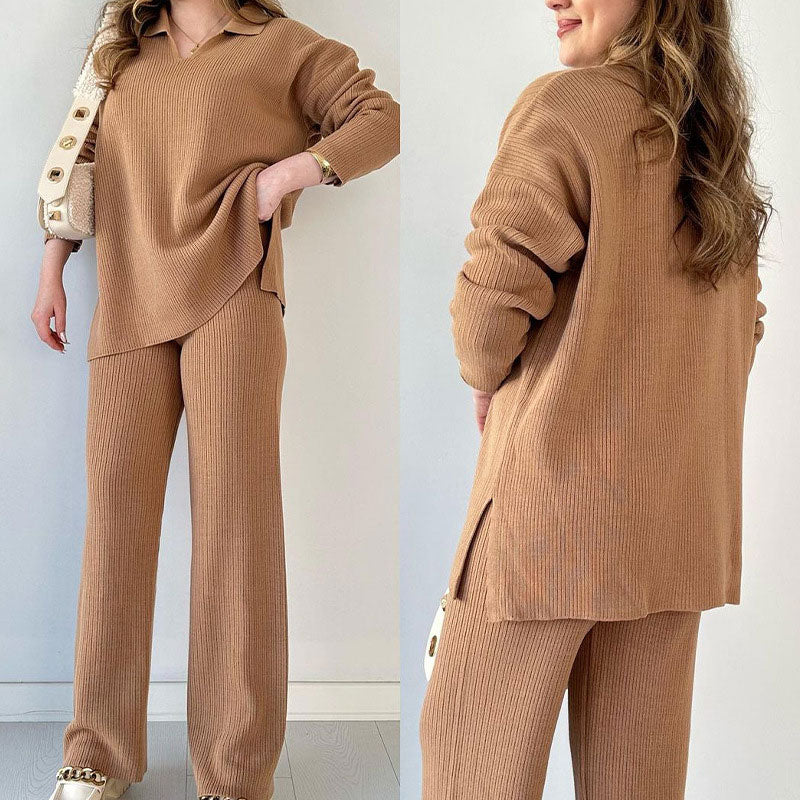Womens Loose Fit Pant Set Comfortable Style