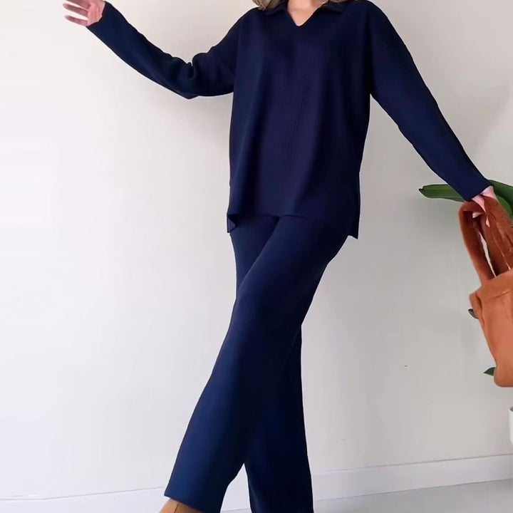 Womens Loose Fit Pant Set Comfortable Style