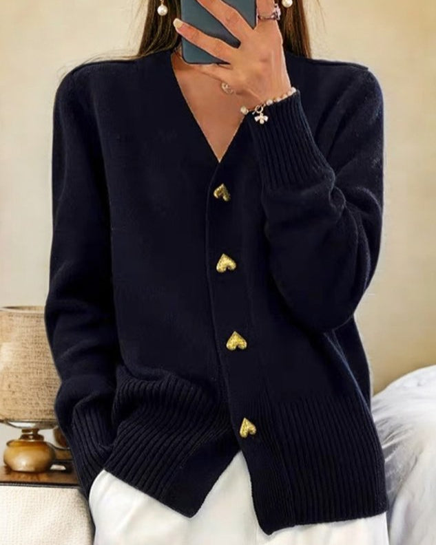 Womens V-Neck Sweater Soft Knit Slim Fit
