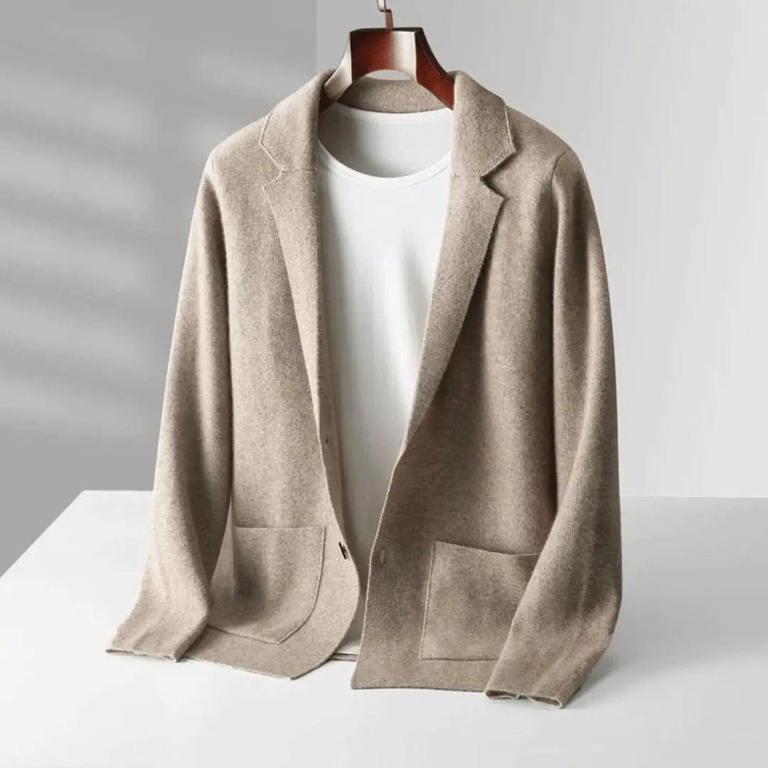 Mens Merino Wool Cardigan Classic Fit - BritishMode