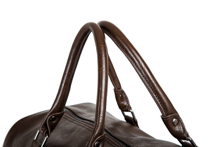 Unisex Travel Duffel Bag Leather Lightweight Durable Large Capacity